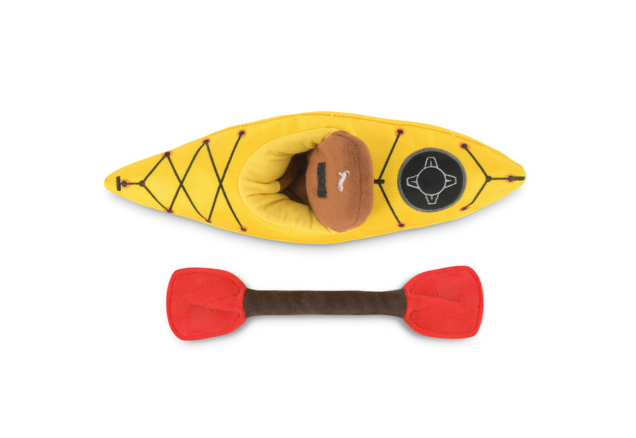 P.L.A.Y. Camp Corbin K9 Kayak Toy - paddle detached to show it's a two-piece toy