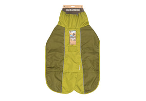 P.L.A.Y. Trailblazing Coats - Cypress colorway hanging on hanger