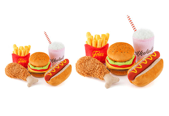 Hot Sales Fast Food Collection Squeaky Soft Plush Pet Dog